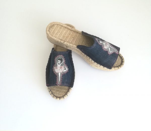 Pantolette-Espadrille-Jeans-Applikation-Ballerina